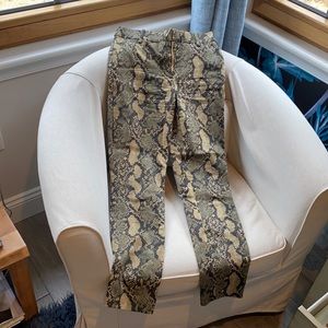 Snake print slacks